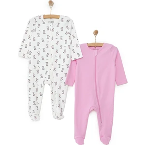 Hellobaby Yenidoğan Kız 2li Patikli Tulum Kız Bebek