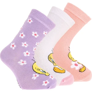 Loney Tunes Tweety Kız 3'lü Bilek Çorap Kız Bebek