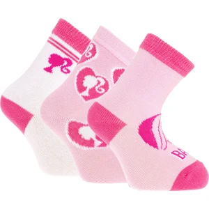 Barbie Desenli 3'lü Soket Çorap Kız Bebek