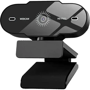 Webcam 1080P USB Kablolu Tak Çalıştır Konferans Kamera Dahili Mikrofon Chat Görüntülü Sohbet Yayın Kamerası Hd Video Web Kamerası A6 Web Cam (A6)