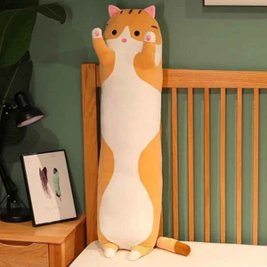 Sevimli Yumuşak Uzun Kedi Yastık Peluş Doğum Günü Hediyesi  50 cm