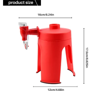 Soda Dispenseri Fizz Dispenseri Içecek Dispenseri Su Sebili Parti Kola Sprite, Kırmızı (Yurt Dışından)