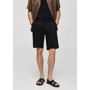 Mango Man Slim Fit %100 Keten Bermuda Şort