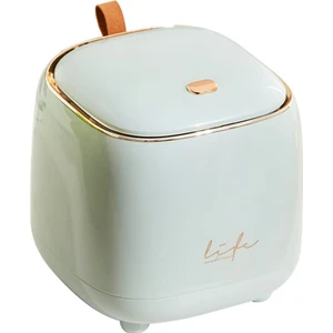 Tezgah Üstü Çöp Kovası, Pres Tipi Kapaklı Çöp Kovası, 0,5 Galon/1,5 Litre Çöp Sepeti Çöp Kovası Dispenseri, Açık Yeşil (Yurt Dışından)