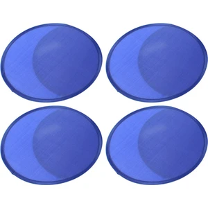 4x Katlanabilir Yuvarlak Yelpaze-Mavi (Yurt Dışından)