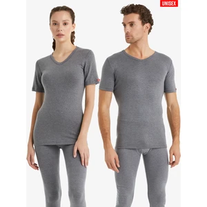 Unisex Termal Tişört 2. Seviye 1263 - Gri Melanj