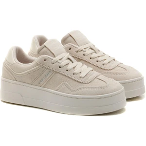 Tommy Hilfiger Tommy Jeans Kadın Bej Greenwich Süet Sneaker