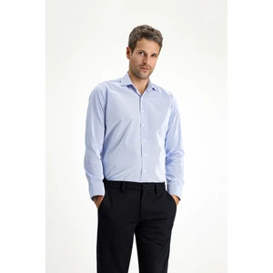 Uzun Kol Slim Fit Dar Kesim Non Iron Klasik Desenli Pamuklu Gömlek