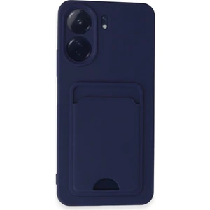 Xiaomi Redmi 13C Uyumlu Arka Kamera Korumalı Kart Koyulabilen Silikon Kartlıklı Kılıf Kapak