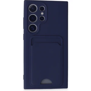 Samsung Galaxy S24 Ultra Uyumlu Arka Kamera Korumalı Kart Koyulabilen Silikon Kartlıklı Kılıf Kapak