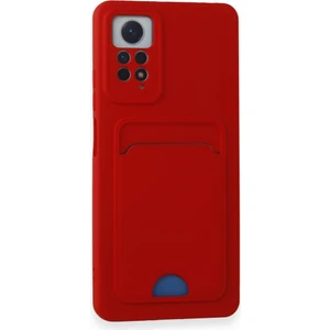 Xiaomi Redmi Note 12 Pro 4g Uyumlu Arka Kamera Korumalı Kart Koyulabilen Silikon Kartlıklı Kılıf Kapak