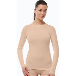 Kadın Ten Rengi Yuvarlak Yaka Uzun Kollu Modal Görünmez Body 182