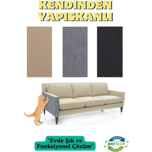 Yapışkanlı Koltuk Kenarı Koruyucu Kedi Tırmalama Halısı Kedi Tırnak Bakım Halısı (50 cm x 100 cm)