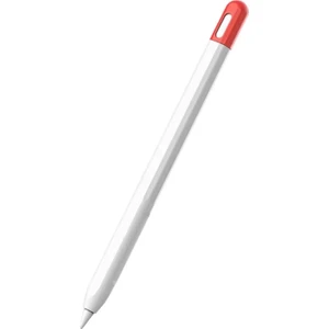 Apple Pencil Pro Kılıf Mat Silikon Kırmızı Beyaz