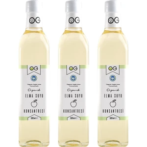 OG natural 3'lü Organik Elma Suyu Konsantresi 500 ML