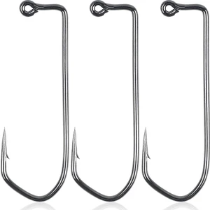 50 Adet No:8 Yüksek Karbonlu Çelik,90 Derece Offset,jig Head,silikon,sahte,delikli Iğne,