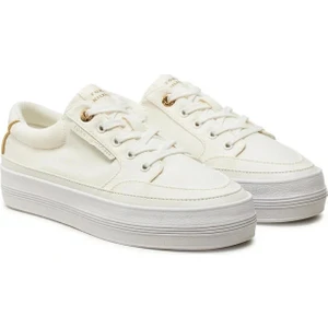 Tommy Hilfiger Kadın Ekru Essential Platform Taban Sneaker