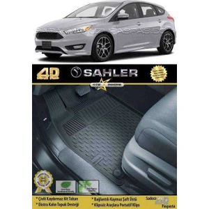 Ford Focus 3- 3.5 2010-2018 Uyumlu 4.5D Premium Havuzlu Oto Paspas Siyah - Focus 3