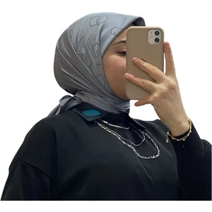Jakarlı Içiçe Halka Desenli Eşarp 1051