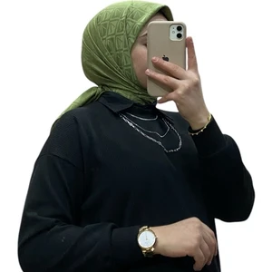 Jakarlı V Desenli Eşarp 1036