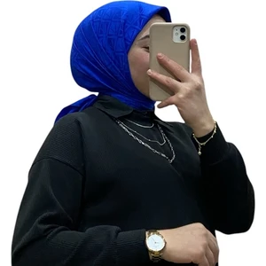 Jakarlı V Desenli Eşarp 1036