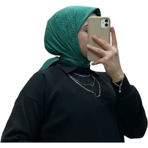 Jakarlı V Desenli Eşarp 1036