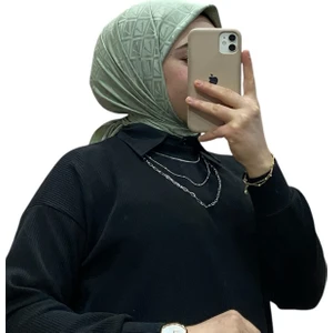 Jakarlı V Desenli Eşarp 1036