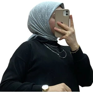Jakarlı V Desenli Eşarp 1036