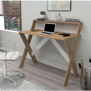 Home Enda  x  Ayaklı Raflı Ders Çalışma Masası 50 x 90  cm  Atlantik Çam