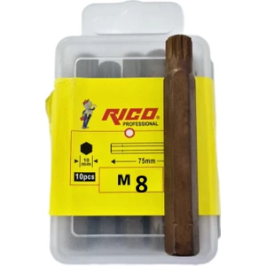 10 Adet Uzun M8 Torx Bits Uç S2 Çelik