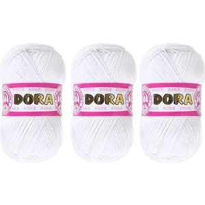 Ören Dora El Örgü İpiBeyaz 000 3lü