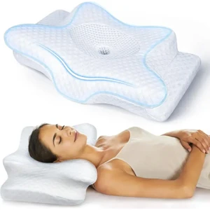 Ultra Ortopedik Fıtık Giderici Soğutma Yastığı, Ayarlanabilir Servikal Yastık Rahat Uyku, Için Konforlu Hafızalı Köpük Yastıklar Kırışık Giderici Güzel Bir Uyku Için, Ortopedik