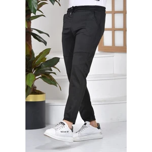 Siyah Unisex Scuba Kumaş Slimfit Düz  Eşofman Altı