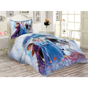 Doruklar Home Collection Kapitoneli Pamuk Dolgulu Kadife Kumaş Elsa Frozen Desenli Tek Kişilik Çocuk Genç Yatak Örtüsü Seti