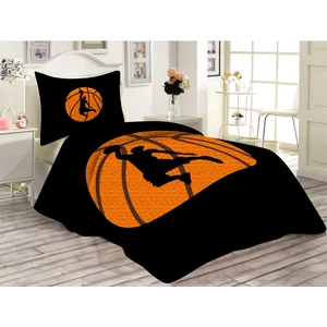 Doruklar Home Collection Kapitoneli Pamuk Dolgulu Kadife Kumaş Basketbol Desenli Tek Kişilik Çocuk Genç Yatak Örtüsü Seti