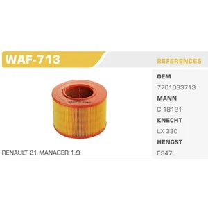 WAF-713 Hava Filtresi Renault 19 1.9d Renault 21 Manager Megane I 2.0 Laguna I 2.0 Scenic Kolı: 30 Ad