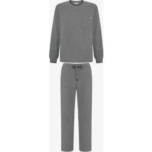 Square Pocket Antrasit Pantolon Pijama Takımı