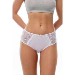 Kadın Beyaz 3 Lü Paket Pamuk Elastan Dantelli Yüksek Bel Slip Külot 150 3M150