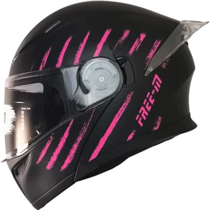 965 Pink Zebra Çene Açılır Kask