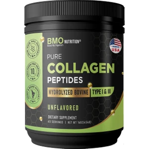 Bmo Nutrition Pure Collagen Peptides 10.000 Mg Saf Hidrolize Toz  454gr Aromasız