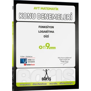 Barış Yayınları Ayt Matematik Fonksiyon Logaritma Dizi Konu Denemeleri - Barış Çelenk
