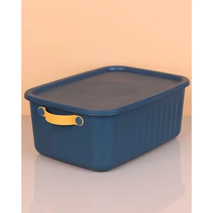 1 Adet 10 Litre Kulplu Saklama Kabı, Çok Amaçlı Düzenleyici Kapaklı Kutu, Dekoratif Saklama Kutusu, 35X25X15CM