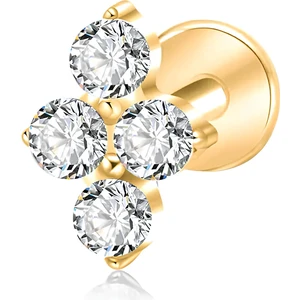 F136 Titanyum Gia Model Tragus Piercing - Helix Tragus Lobe Piercing