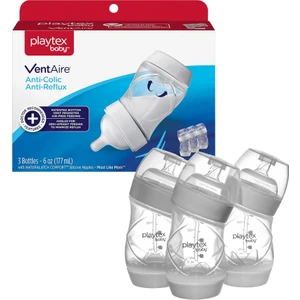 Baby™ Ventaire® Yenidoğan  Bebek Biberonu, Kolik ve Gaz Önleyici Tasarım, 178 ml, 0+ Ay,Yavaş Akış, 3 Adet