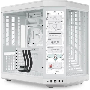 Y70 Touch Snow White Temperli Cam USB 3.2 E-Atx Dual Chamber Mid Tower Dokunmatik Ekranlı Gaming Kasa (CS-HYTE-Y70TTI-WW)
