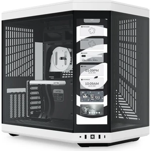 Y70 Touch Panda Temperli Cam USB 3.2 E-Atx Dual Chamber Mid Tower Dokunmatik Ekranlı Gaming Kasa (CS-HYTE-Y70TTI-WB)