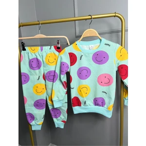 Çocuklar Için Renkli 2'li Eşofman Takımı -Eğlenceli Smile Tasarım -Konforlu Çocuk Giyim ( 1-13 Yaş )