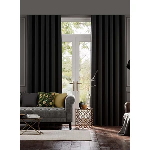 Siyah Blackout Işık Geçirmez Fon Perde Pilesiz Karartma Güneşlik (Enxboy)