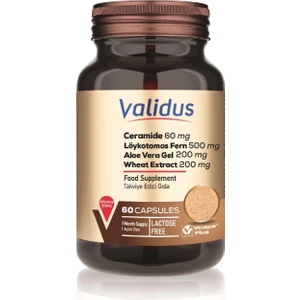 Ceramide 60 mg + Löykotomos Fern 500 mg + Aloe Vera Gel 200 mg + Wheat Extract 200 mg 60 Capsules