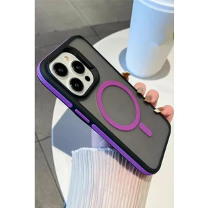 Iphone 15 Pro Uyumlu Kablosuz Şarj Destekli Antişok Korumalı Mat Siyah Buzlu Yüzeyli Sert Kılıf